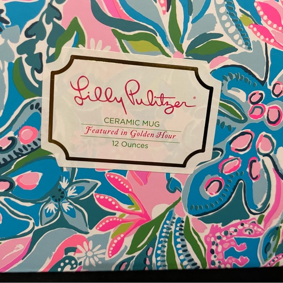 Lilly Pulitzer Colorful Ceramic Mug with Gold Handle - Picture 8 of 10